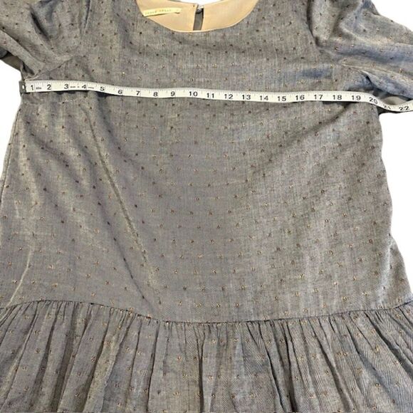 Paper Crown Copper Dot Maternity Dress Prairie Style Baby Doll Gray Size Med - Picture 12 of 15